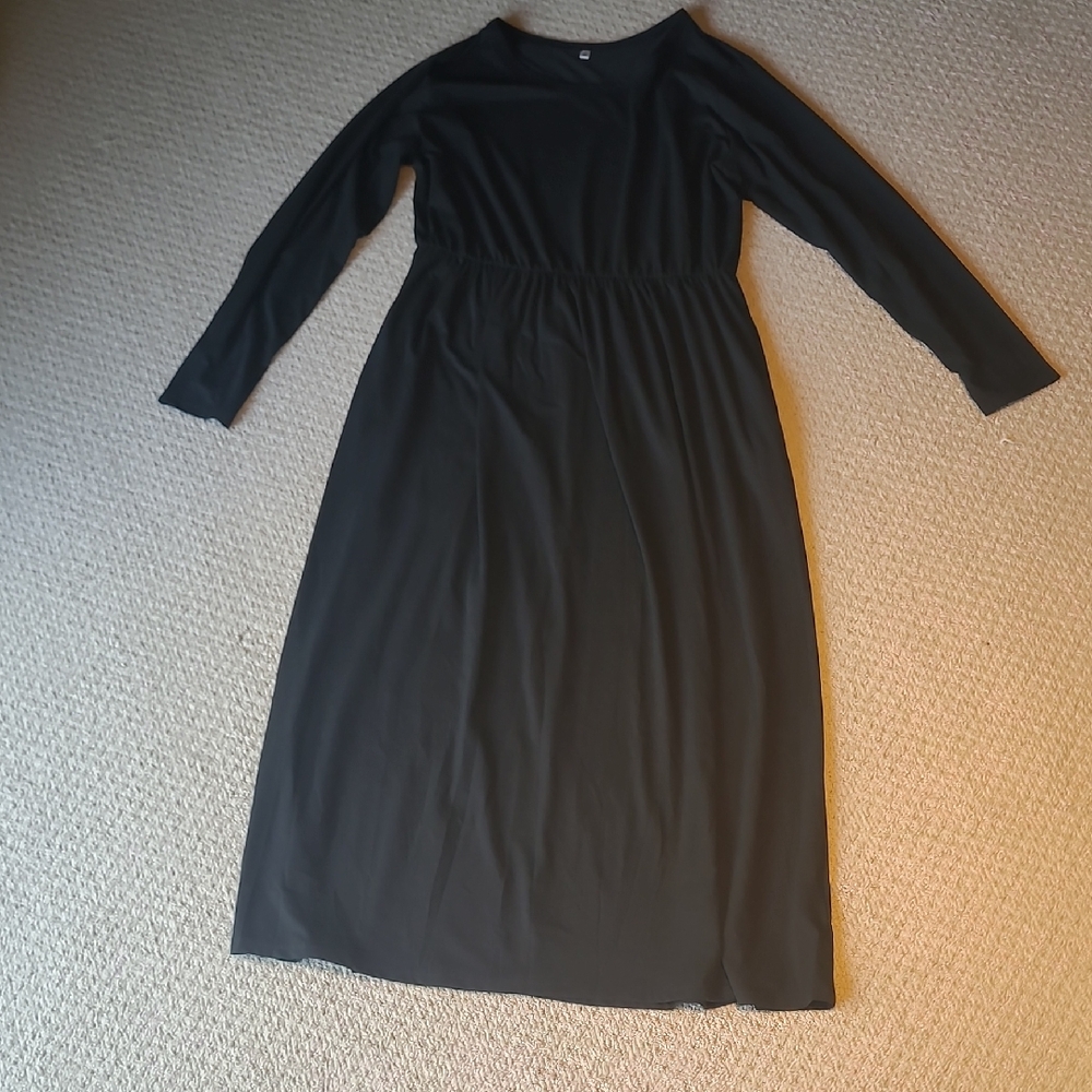 Black Long Sleeve Maxi Dress